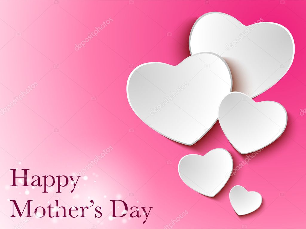 Happy Mother Day Heart Background