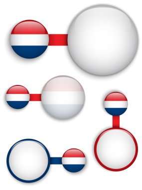 Vektör - Hollanda Ülke Sancakları Seti