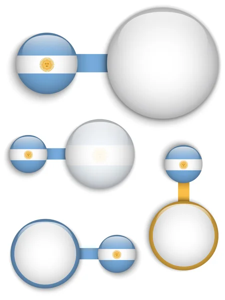 Vector - Argentine Ensemble de bannières de pays — Image vectorielle