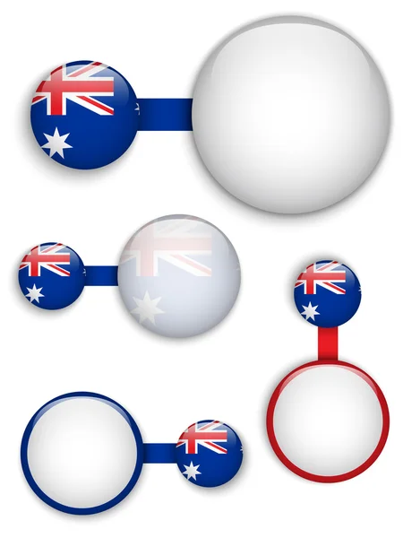 Vector - Australie Ensemble de bannières de pays — Image vectorielle