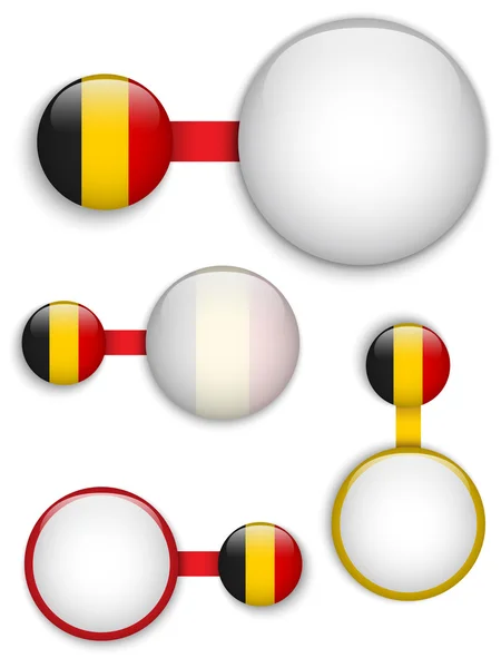 Vector - Belgium Country Set of Banners — Stock Vector