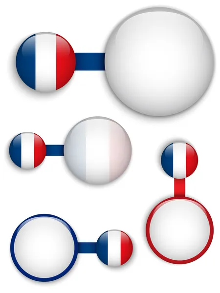 Wektor - Francja Country Set of Banners — Wektor stockowy