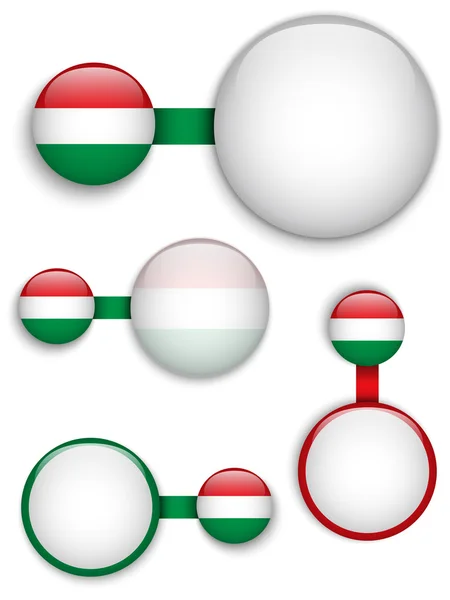 Vektor - Ungern Country Set med banderoller — Stock vektor