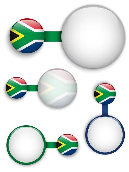 Vektor - Sydafrika Country Set med banderoller — Stock vektor