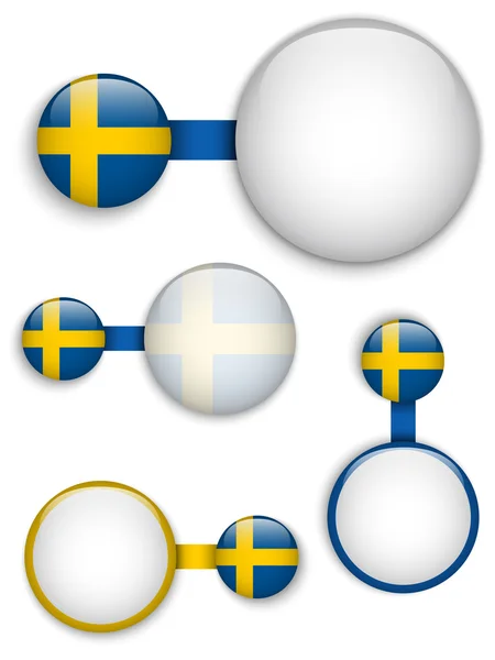 Vector - Sweden Country Set of Banners — Stock Vector