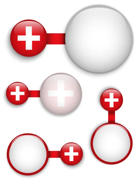 Вектор - набор кантри-баннеров Швейцарии — стоковый вектор