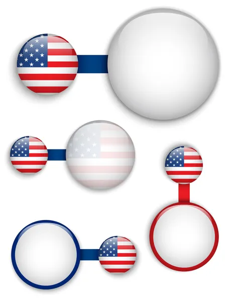 Vector - Estados Unidos Country Set de Banners — Archivo Imágenes Vectoriales