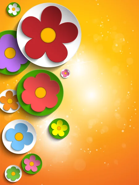Красива весна Барвисті квіти фон — стоковий вектор