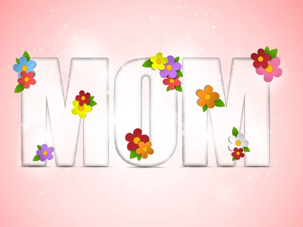 Happy Mother Day Flower Background — Stock Vector