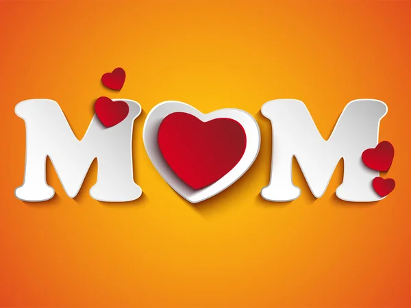 Happy Mother Day Heart Background — Stock Vector