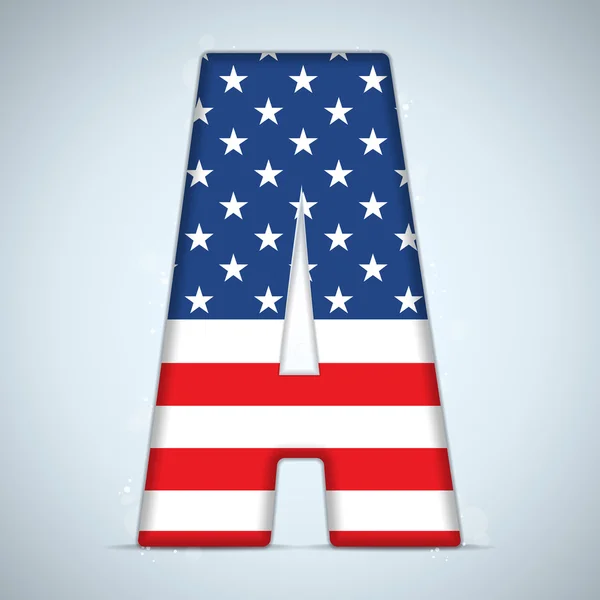 Litery alfabetu Dzień Niepodległości USA — Wektor stockowy
