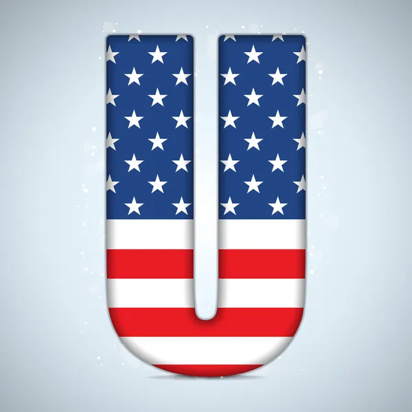 Lettres alphabétiques pour la fête de l'indépendance des États-Unis — Image vectorielle