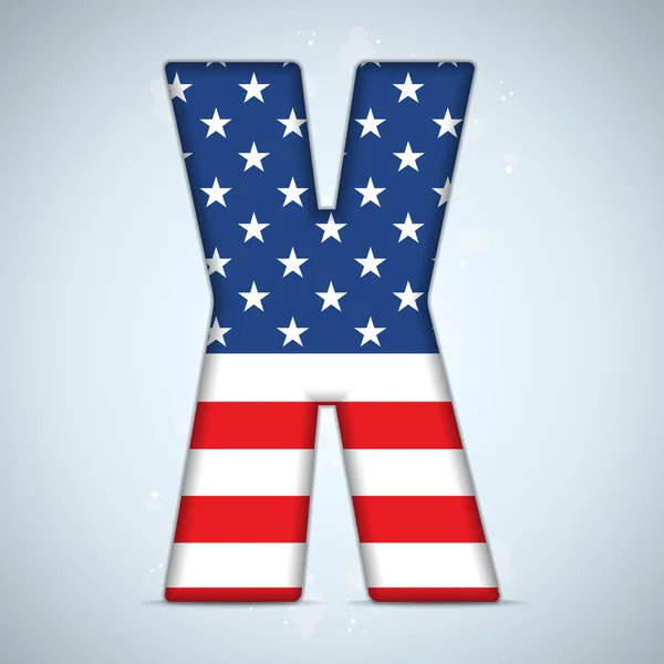 USA Onafhankelijkheidsdag Alfabetletters — Stockvector