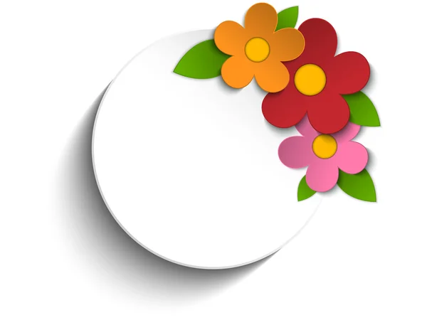 Lindas flores da primavera fundo branco — Vetor de Stock