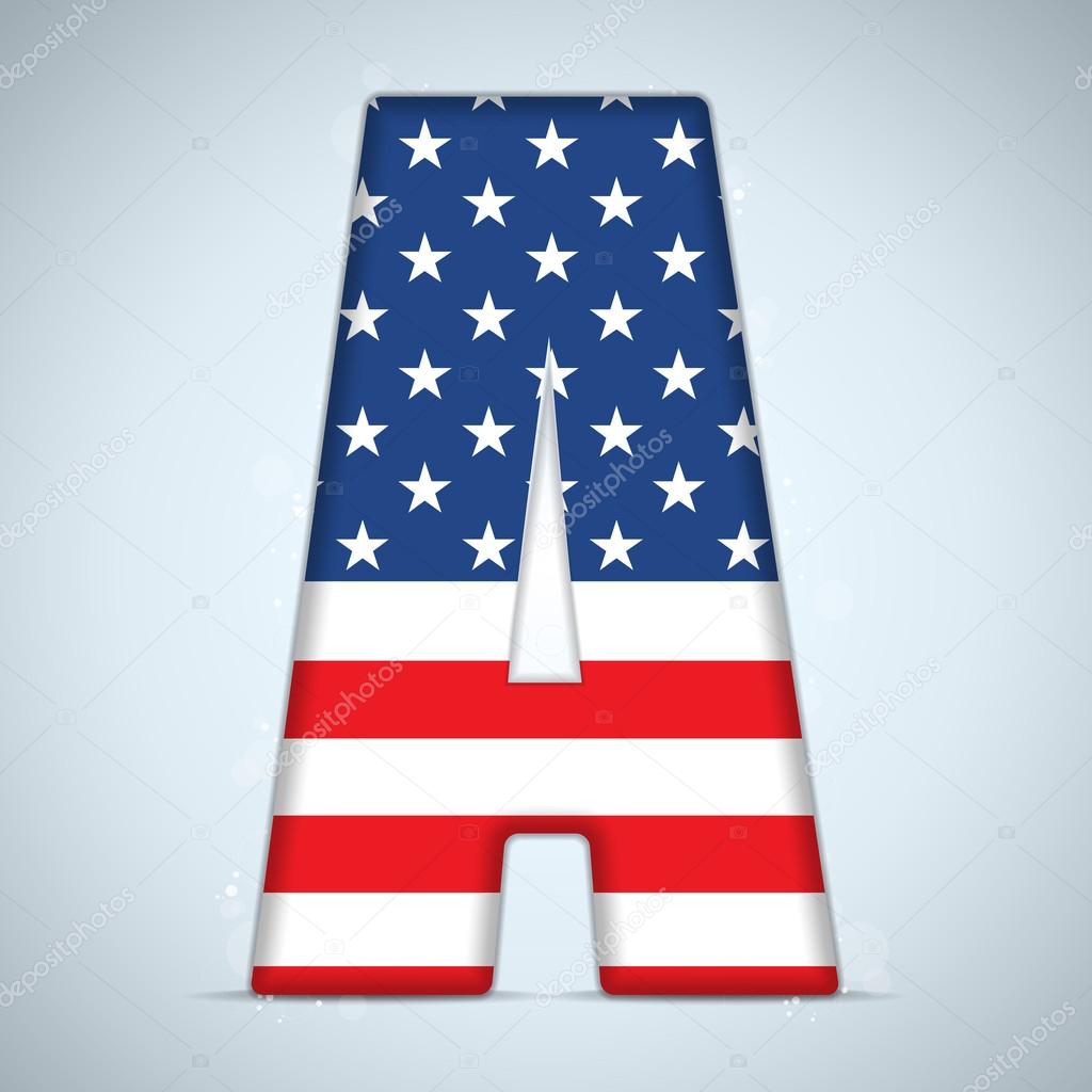 USA Independence Day Alphabet Letters Stock Vector by ©gubh83 25963967
