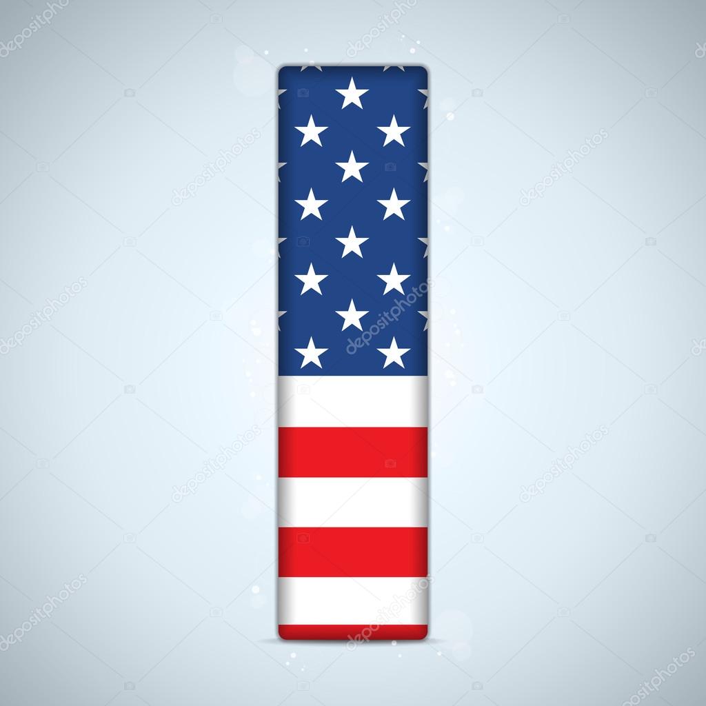 USA Independence Day Alphabet Letters Stock Vector Image by ...
