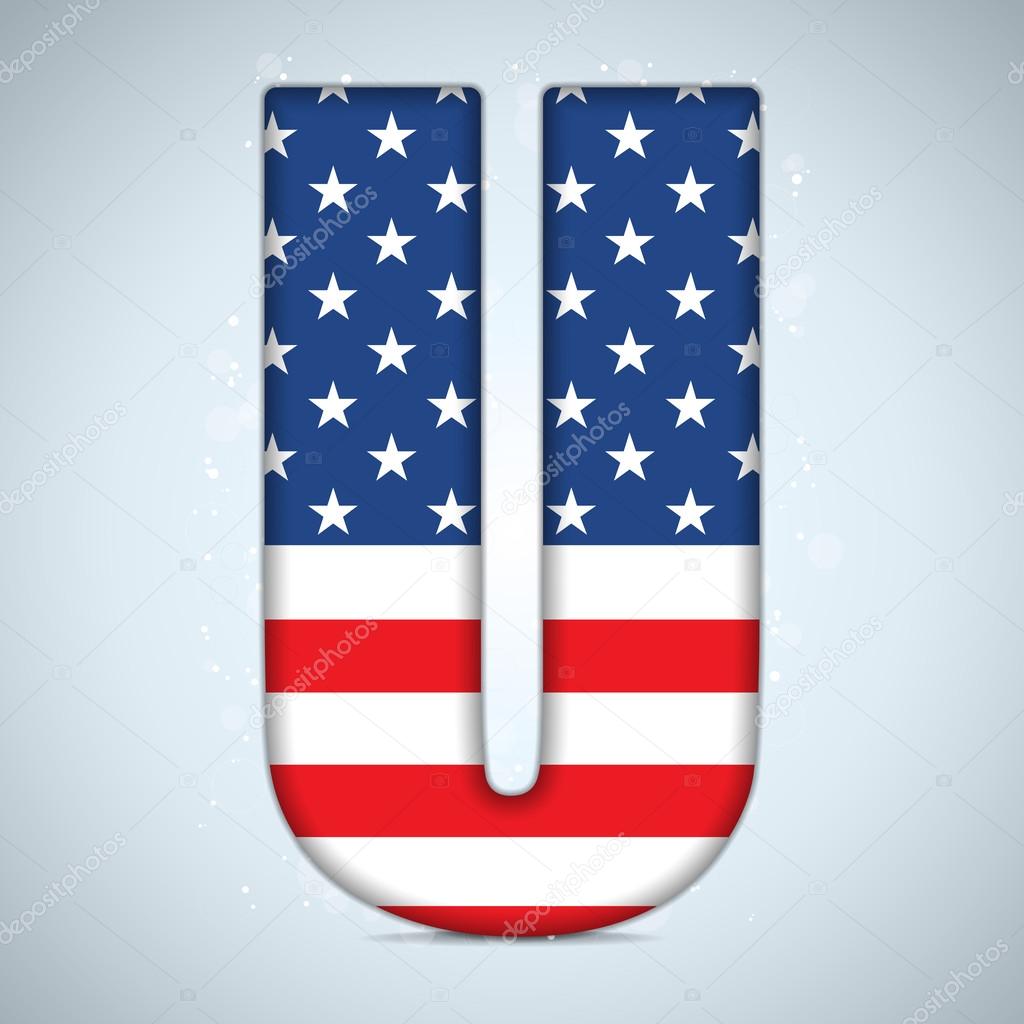 USA Independence Day Alphabet Letters Stock Vector Image by ...