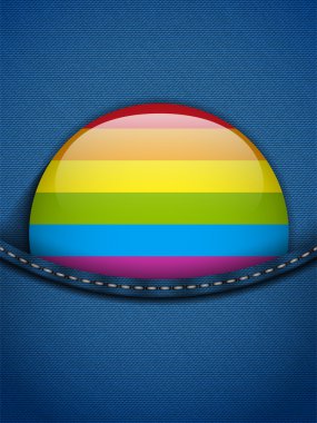 kot kumaş dokusu gay bayrak düğmesini