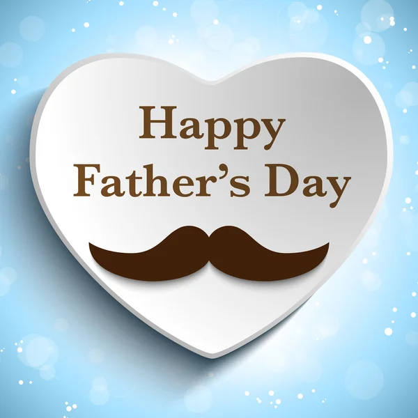 Happy Father Day Mustache Love — Stock Vector