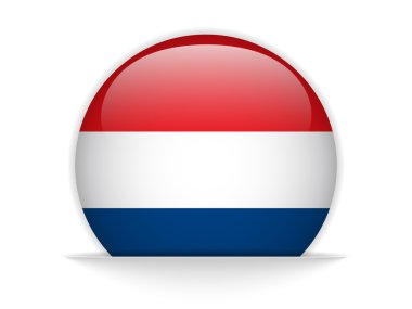 Hollanda bayrağı parlak düğme