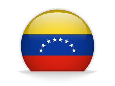 Venezüella bayrağı parlak düğme