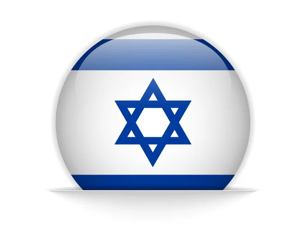 Izrael vlajka lesklý tlačítko — Stockový vektor