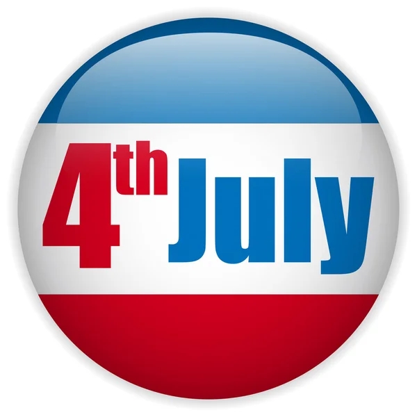 Botón del Día de la Independencia de Estados Unidos — Vector de stock