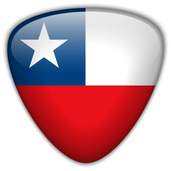 Chili vlag glanzende knop — Stockvector