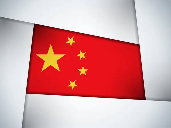 Chiny kraju Flaga geometrycznej tło — Wektor stockowy