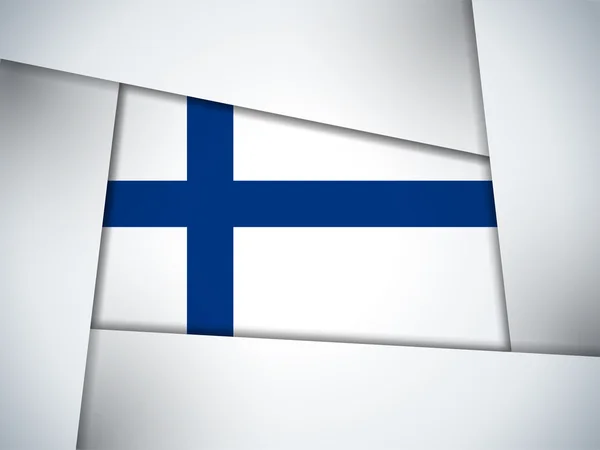 Finnország ország lobogója geometriai háttér — Stock Vector