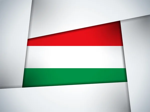 Hungary Country Flag Geometric Background — Stock Vector