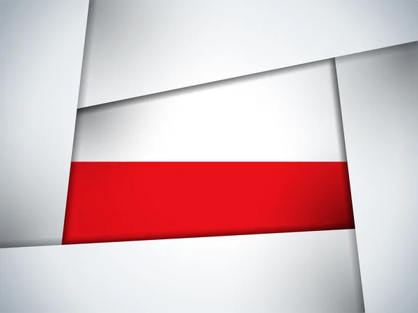 Polen land flagga geometrisk bakgrund — Stock vektor