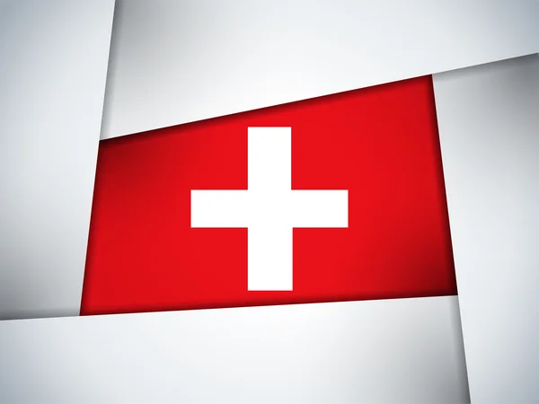 Svizzera Paese Bandiera Sfondo geometrico — Vettoriale Stock