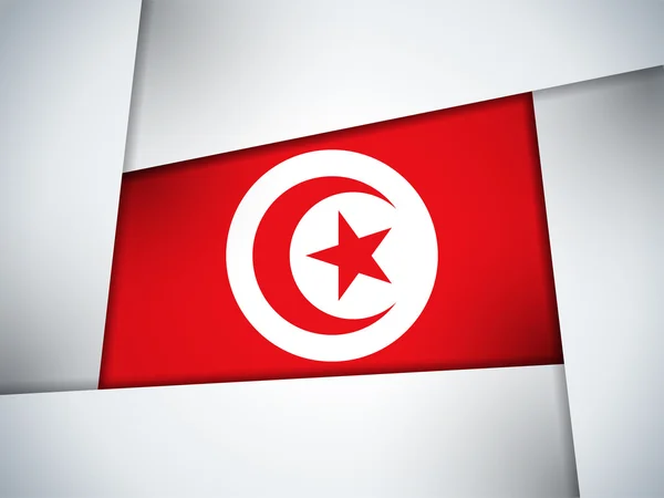 Túnez Bandera del país Fondo geométrico — Vector de stock