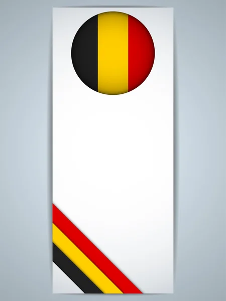 Belgique Pays Ensemble de Bannières — Image vectorielle