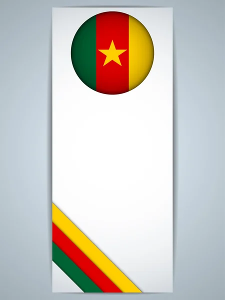 Cameroun Ensemble de Bannières Pays — Image vectorielle