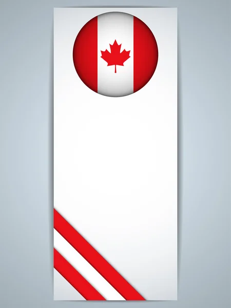 Canadá País Conjunto de Banners — Vetor de Stock