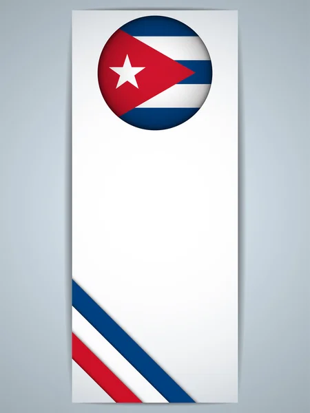 Cuba País Conjunto de Banners — Vector de stock