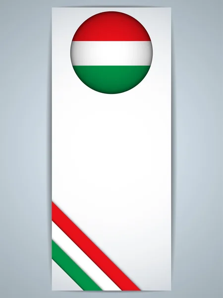 Hungría País Conjunto de banners — Vector de stock