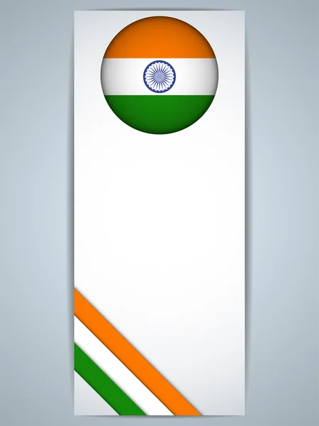 Indien land uppsättning banners — Stock vektor