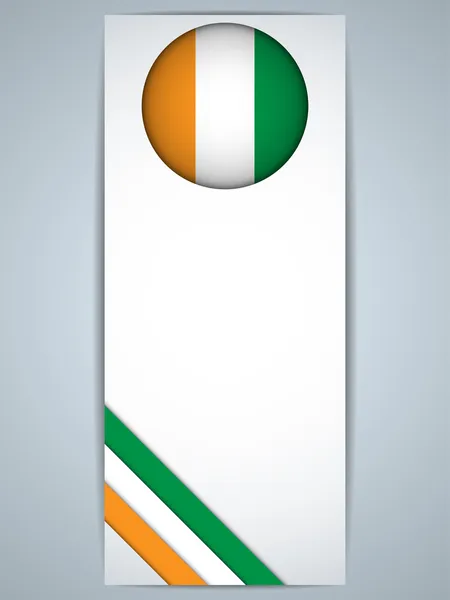 Irlanda País Conjunto de banners — Vector de stock