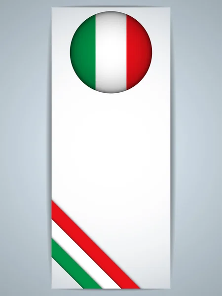 Italia Paese Set di Bandiere — Vettoriale Stock