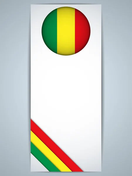 Mali País Conjunto de Banners —  Vetores de Stock