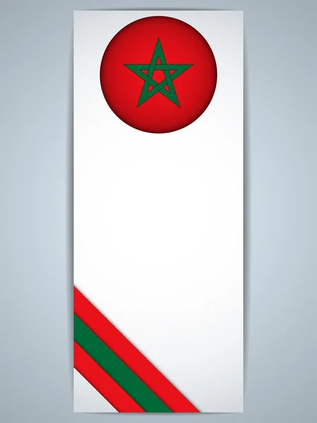 Maroc Ensemble de Bannières Pays — Image vectorielle