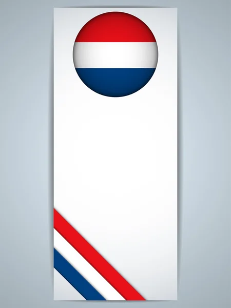 Países Baixos País Conjunto de Banners — Vetor de Stock