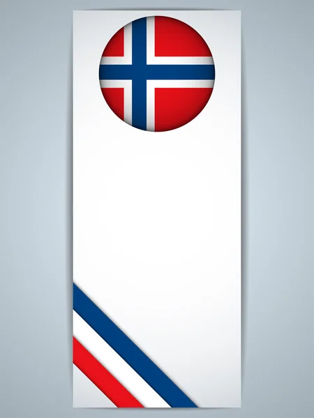 Noruega País Conjunto de banners — Vector de stock