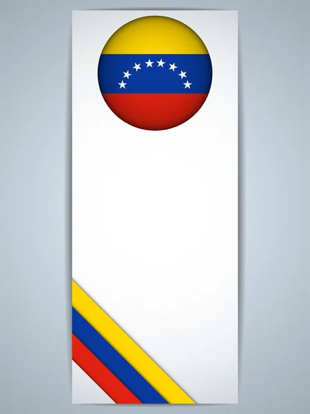 Venezuela País Conjunto de Banners — Archivo Imágenes Vectoriales