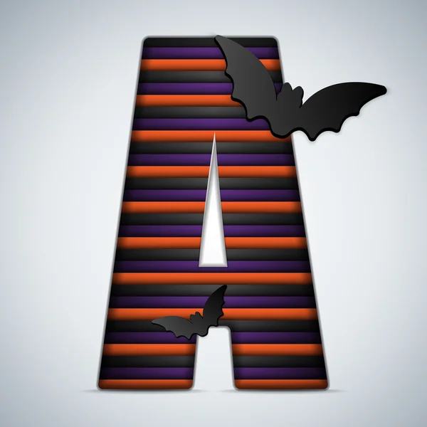 Lettres alphabet Halloween — Image vectorielle