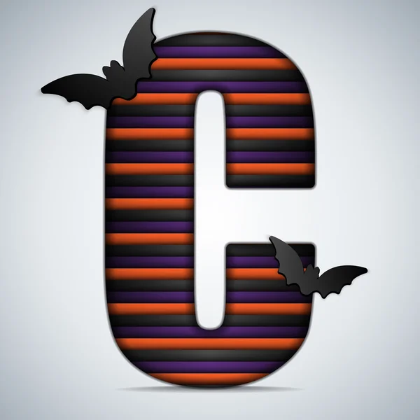 Halloween Alphabet Letters — Stockvector