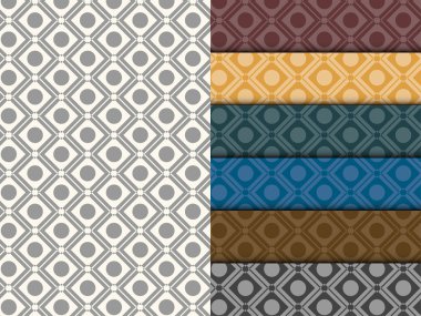 Kesintisiz Daire desen renkli set